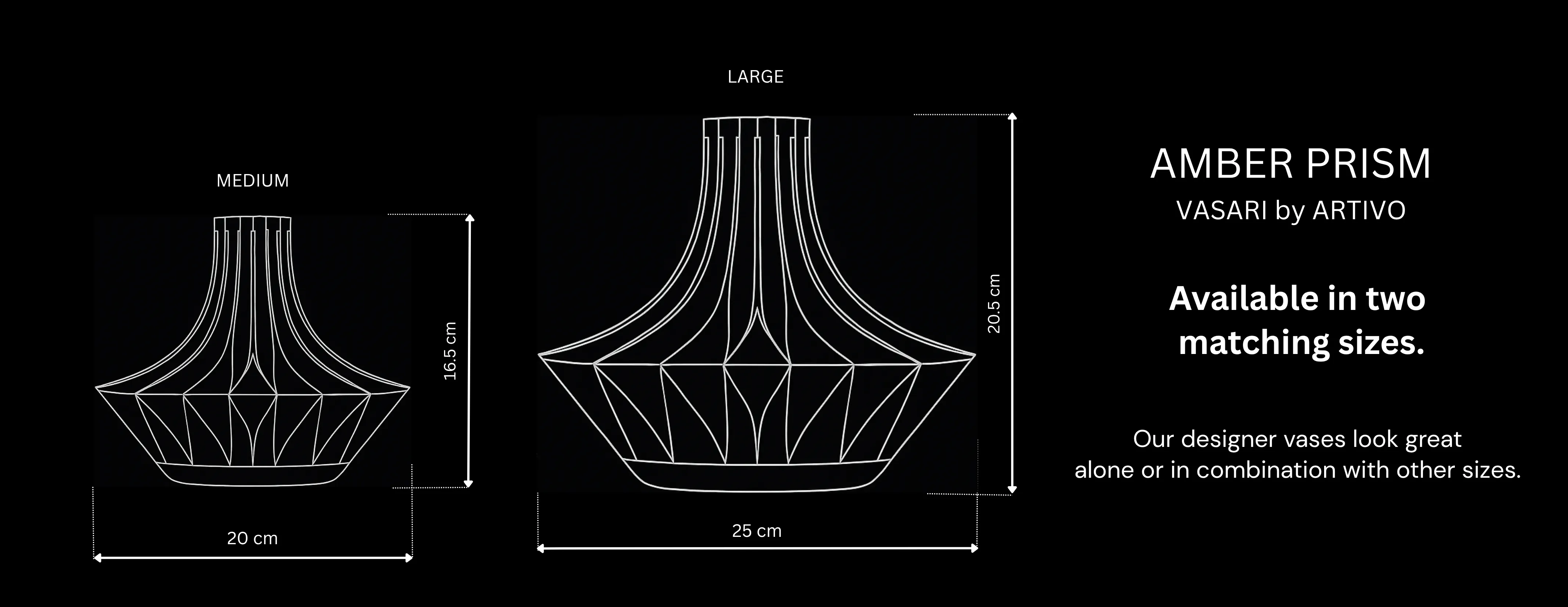 Amber Prism size reference