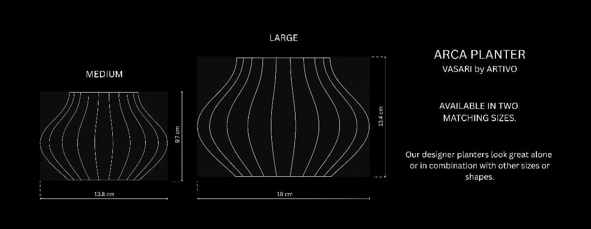 Arca Planter size reference