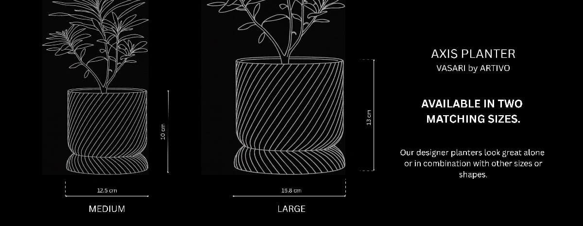 Axis Planter size reference