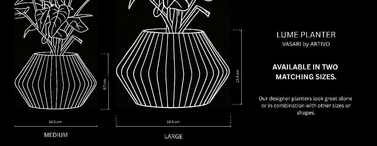 Lume Planter size reference