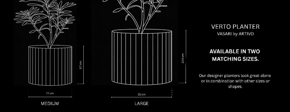 Verto Planter size reference